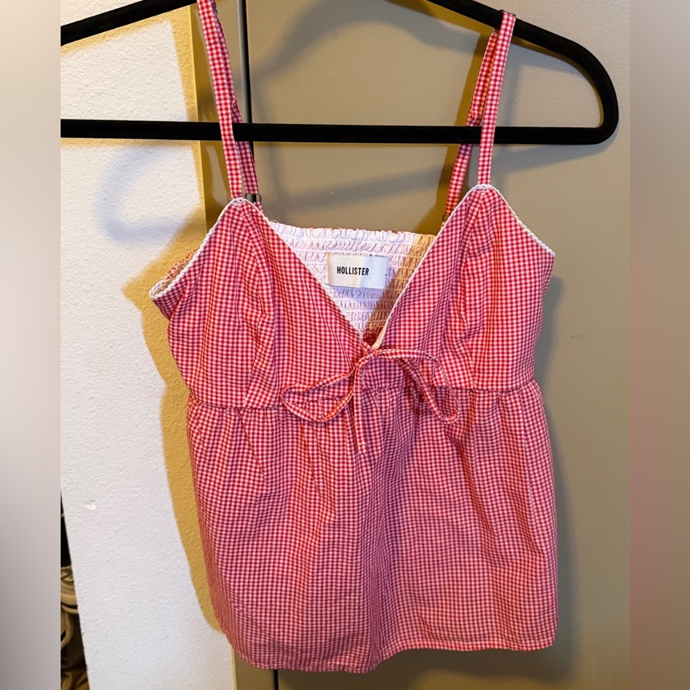 Hollister Gingham Baby Doll Top